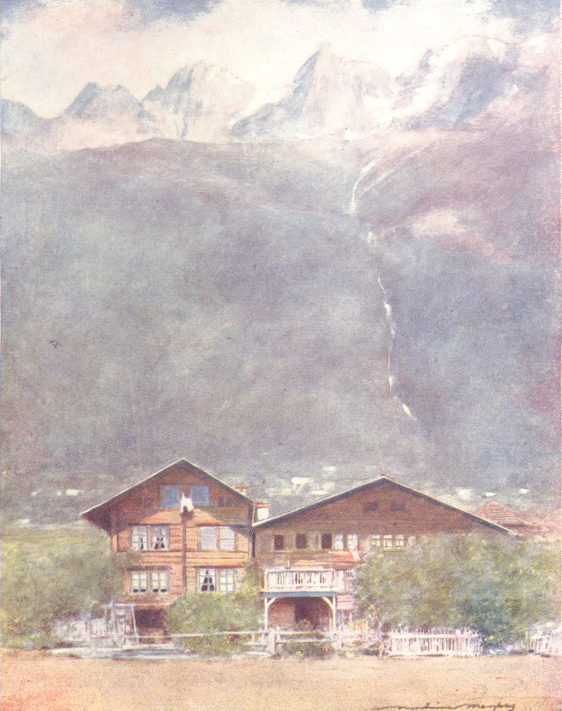SWITZERLAND. Interlaken 1917 old antique vintage print picture